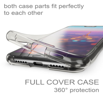 NALIA Glitzer Hülle 360 Grad für Huawei P20, Silikon Case Handyhülle Full Cover