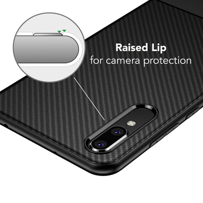 Huawei P20 Handy Hülle von NALIA, Slim Silikon Case Dünne Carbon Look Schutz