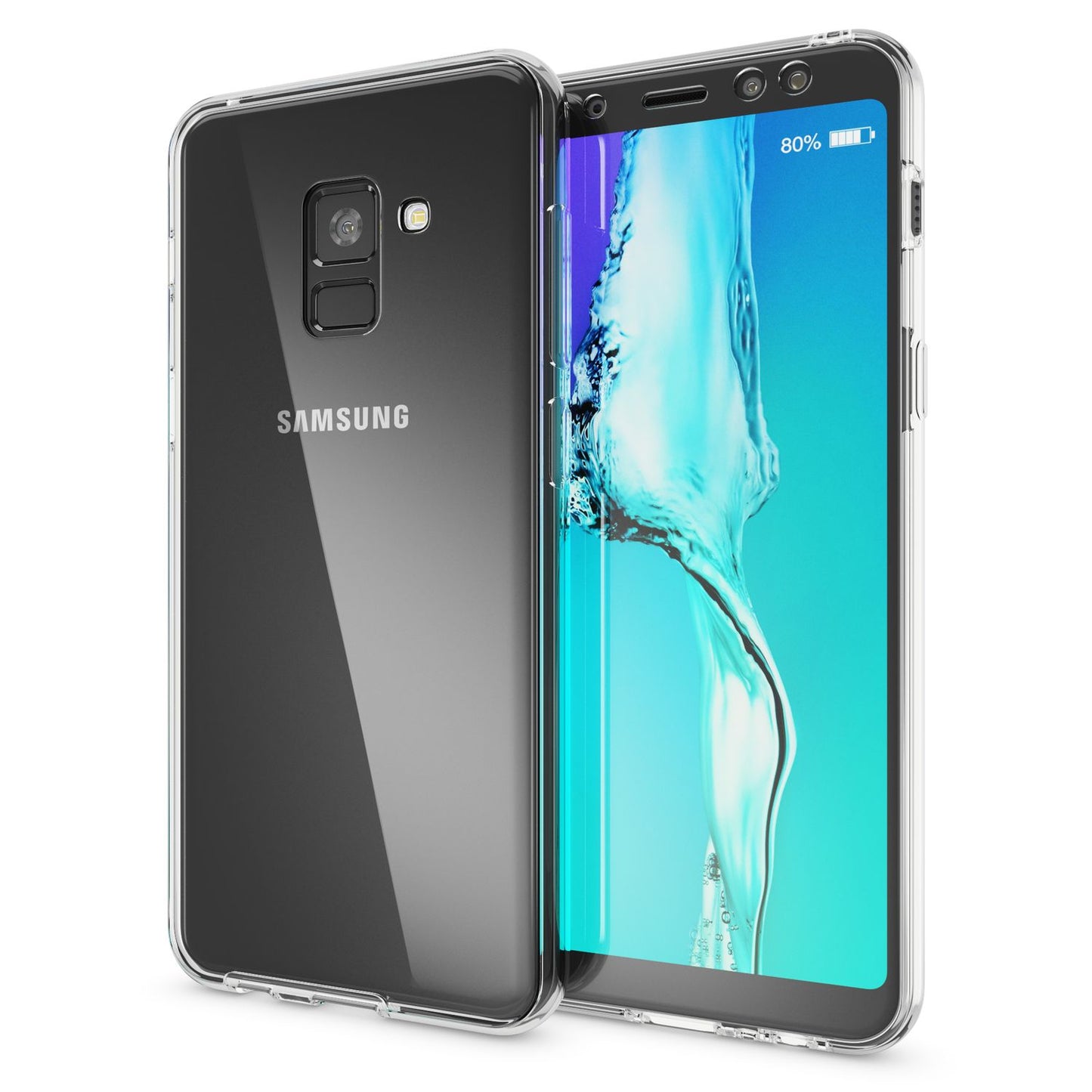 NALIA 360 Grad Hülle für Samsung Galaxy A8 (2018), Full Cover Handyhülle Case