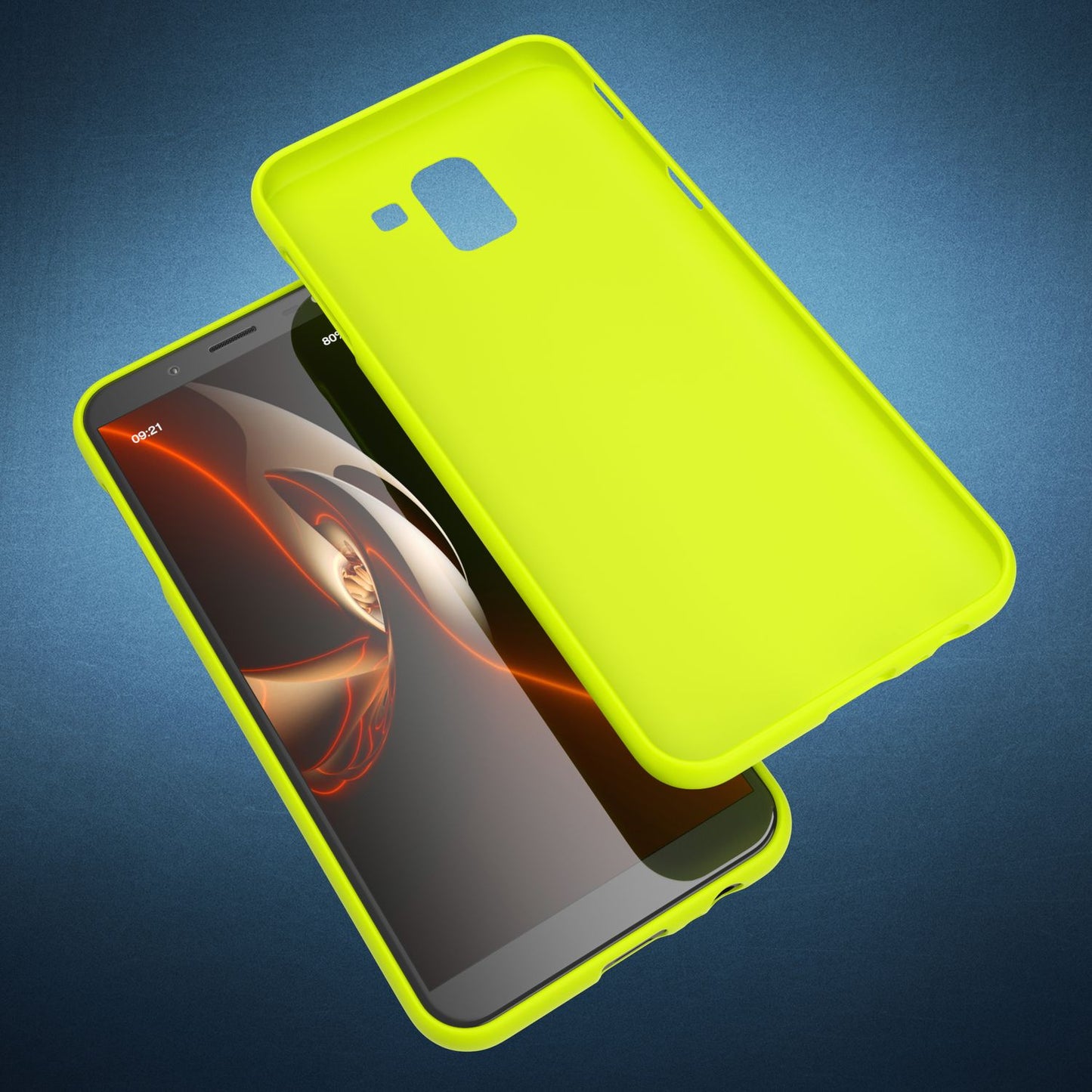 NALIA Handy Hülle für Samsung Galaxy J6, Silikon Hülle Neon Case Cover Bumper