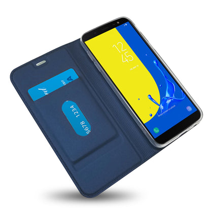 NALIA Hülle Flipcase für Samsung Galaxy J6 (2018), Slim Kickstand Handyhülle