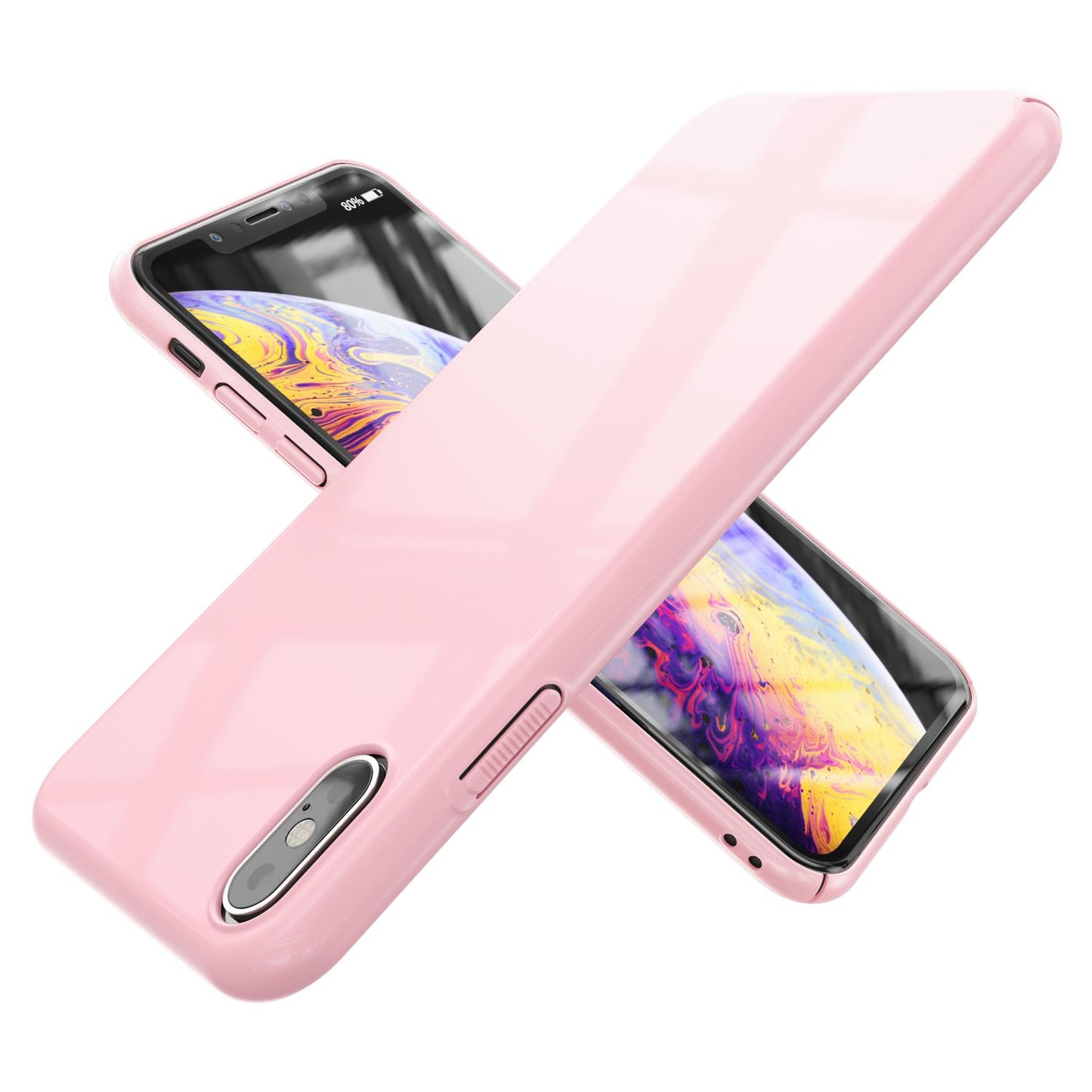 NALIA Handy Hülle für iPhone XS Max, Dünnes Hard Case Cover Etui Bumper Schutz