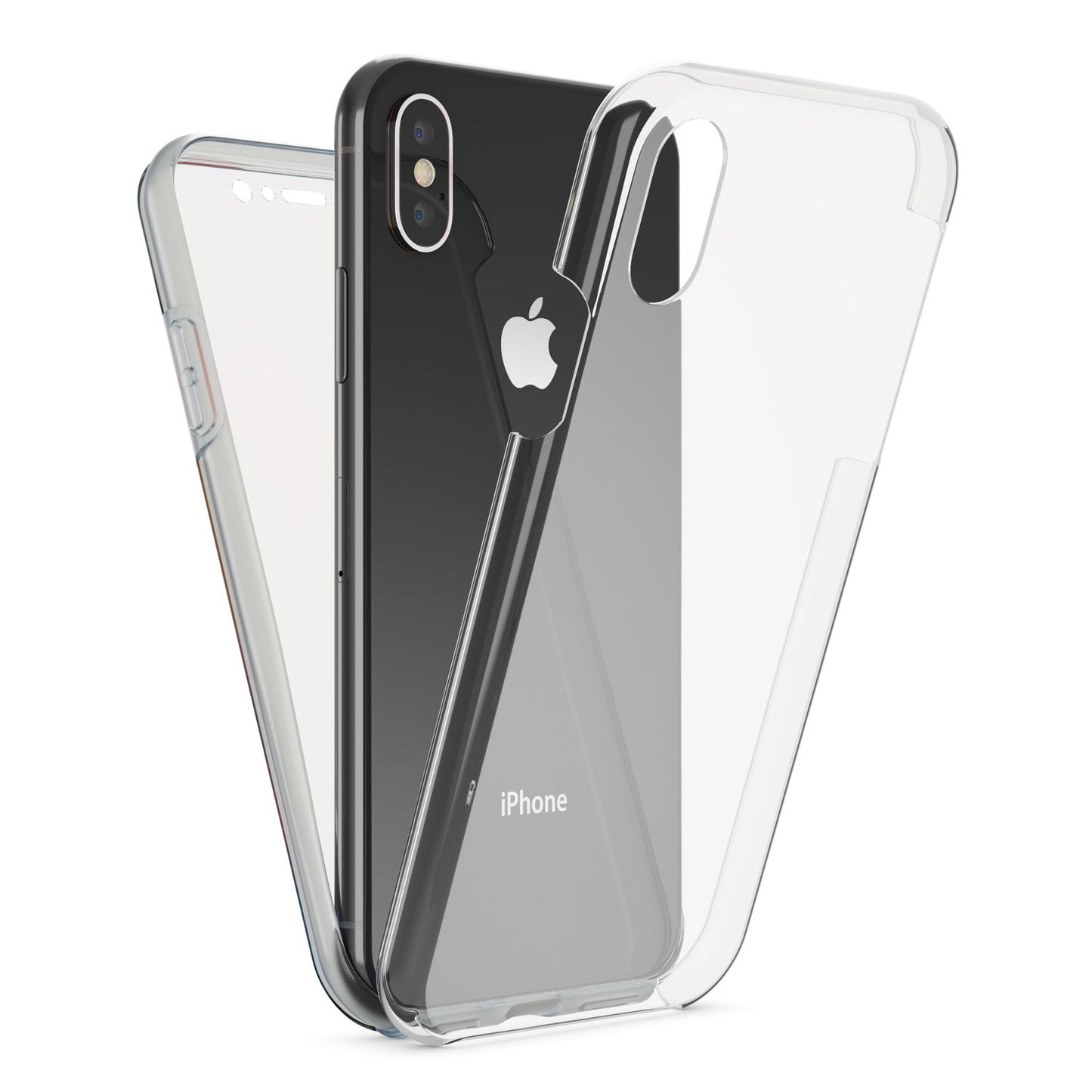 NALIA 360 Grad Handy Hülle für Apple iPhone XS Max, Full Cover Case Bumper Etui