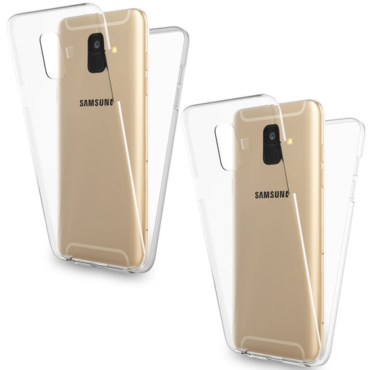 NALIA 360 Grad Handy Hülle für Samsung Galaxy A6, Full Cover Case Rundum Bumper