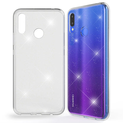 NALIA Glitzer Handyhülle für Huawei P smart+ 2018, Glitzer Handyhülle Handy Cover TPU Etui