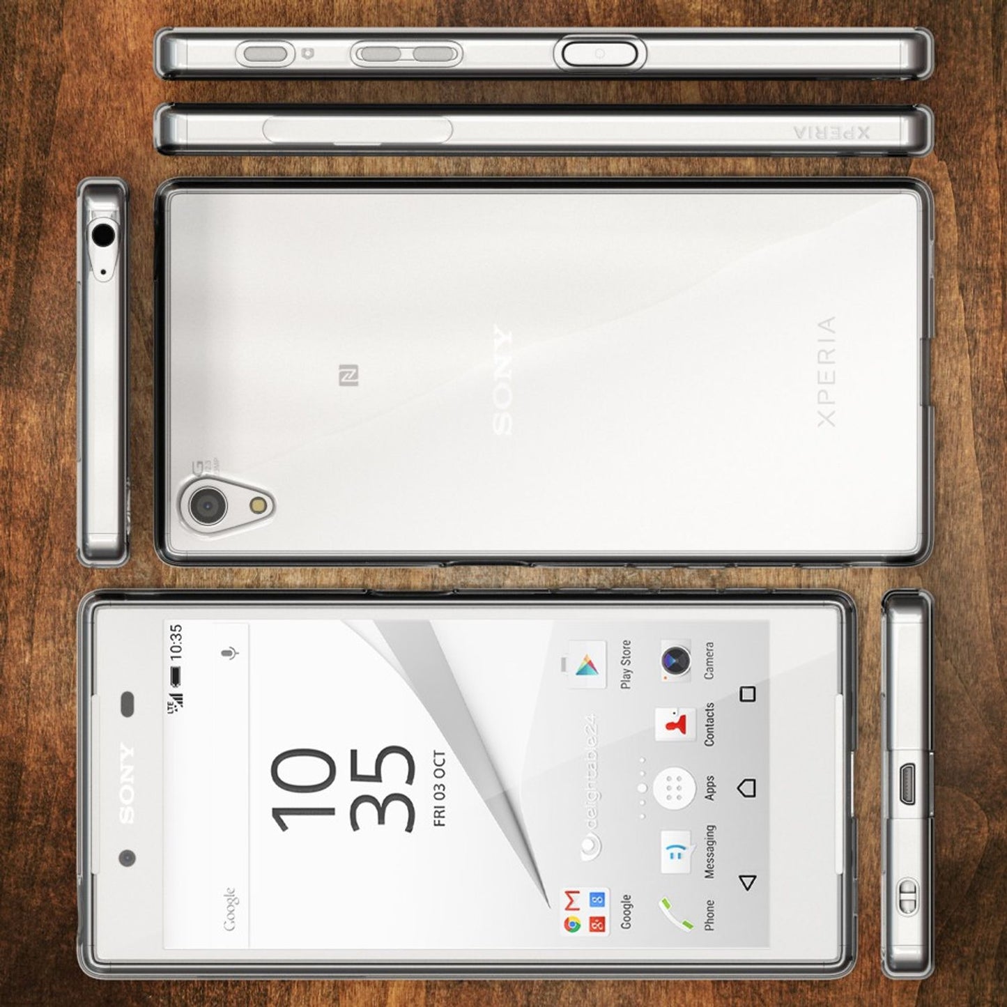 Sony Xperia Z5 Hülle von NALIA, Silikon Case Transparent Schutzhülle Handyhülle