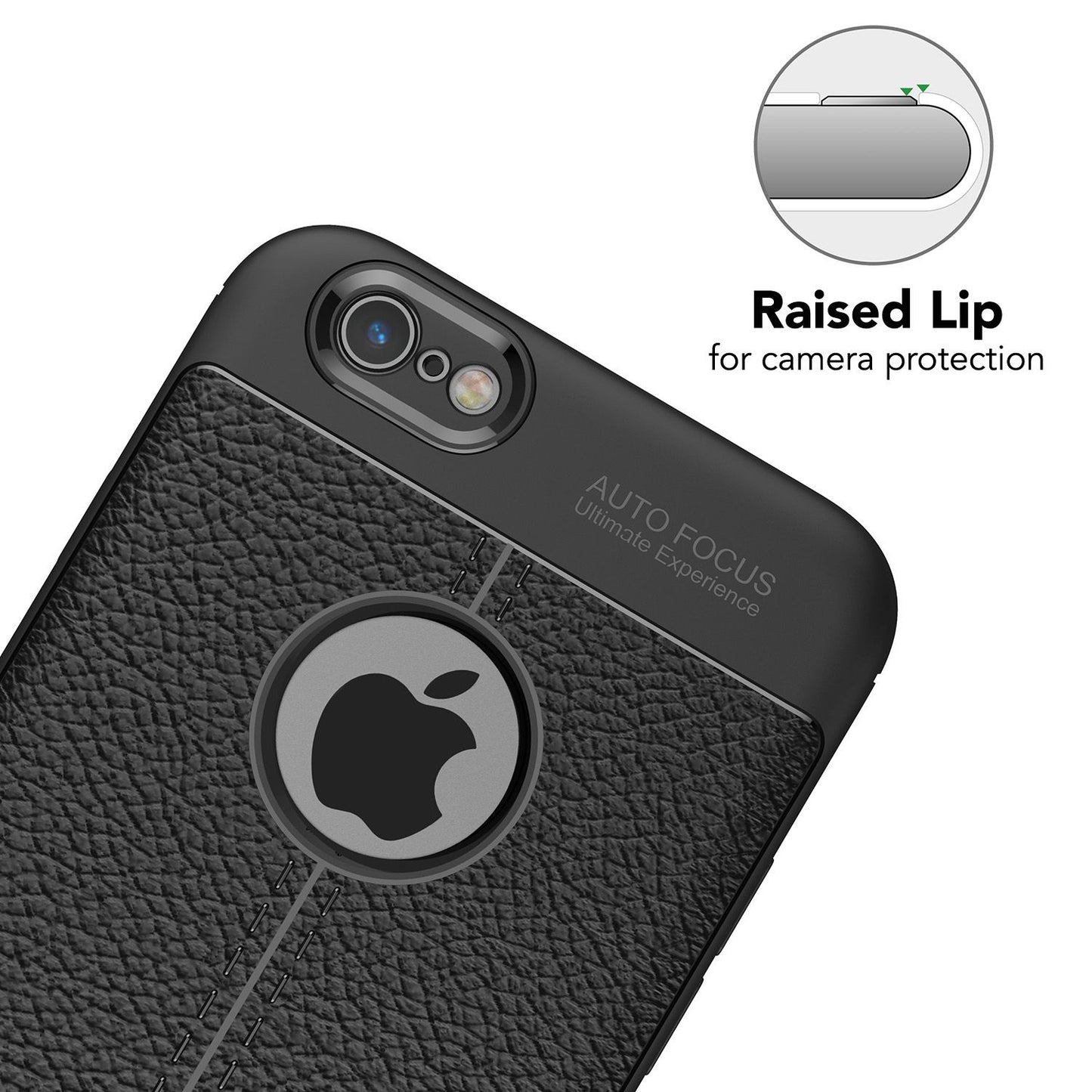 NALIA Handy Hülle für Apple iPhone 6 Plus 6S Plus, Leder Look Silikon Cover Case