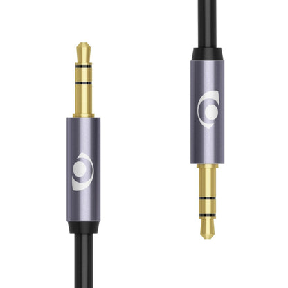 NALIA 2m Aux Kabel, Stereo-Kabel / Audiokabel / Klinkenkabel vergoldet, 3.5mm