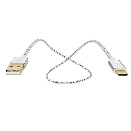 2m USB C auf USB 2.0 Kabel von NALIA, Stabiles Nylon Sync Daten Lade Kabel