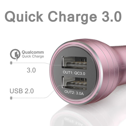 NALIA 2-Port USB Quick Charge 3.0 Auto Ladegerät Adapter Kfz Zigarettenanzünder