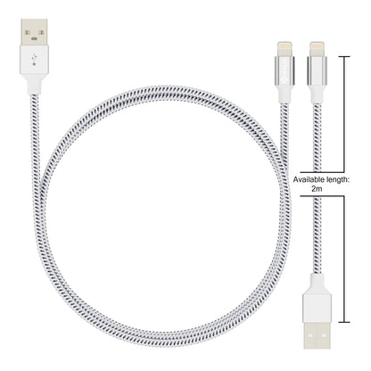 NALIA 2m USB Sync Daten Kabel für iPhone iPad iPod, Ladekabel Nylon Phone Cable