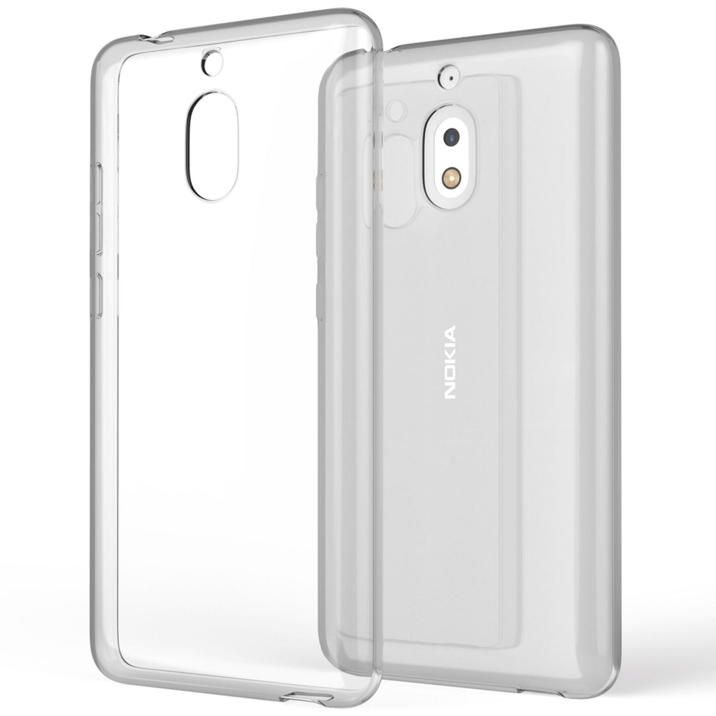 NALIA Handyhülle für Nokia 2.1 2018, Hülle TPU Silikon Case Cover Crystal Clear