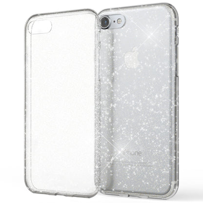 NALIA Handy Hülle für iPhone SE 2020 / 8 / 7, Glitzer Case Cover Schutz Tasche