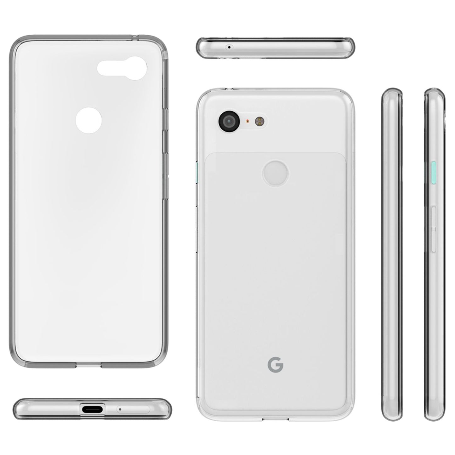 NALIA Hülle für Google Pixel 3 XL, Slim Crystal Case Clear Silikon Handyhülle