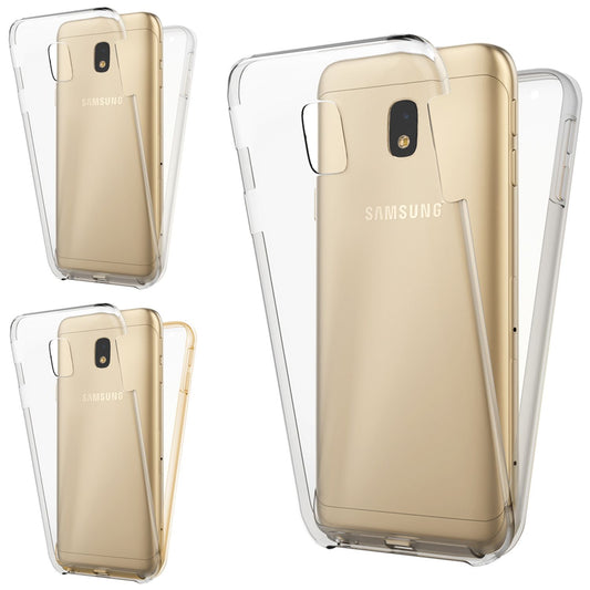 NALIA 360 Grad Handy Hülle für Samsung Galaxy J3 2017, Full Cover Case Bumper