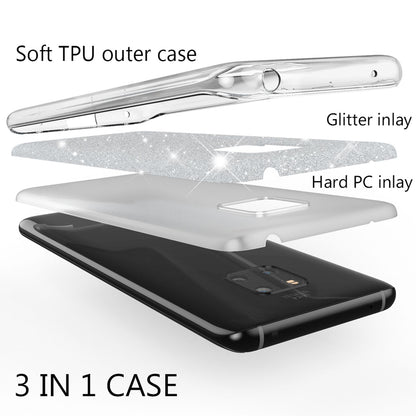 NALIA Handyhülle kompatibel mit Huawei Mate20 Pro, Glitzer Case Back Cover