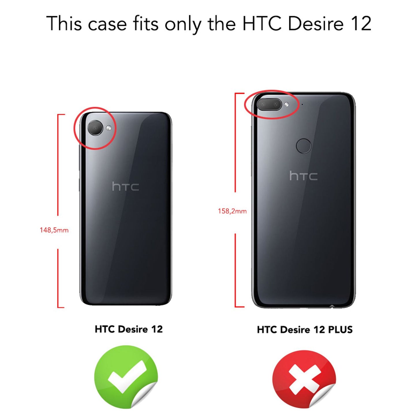HTC Desire 12  Handy Hülle von NALIA, Transparentes Silikon Case Cover Schutz