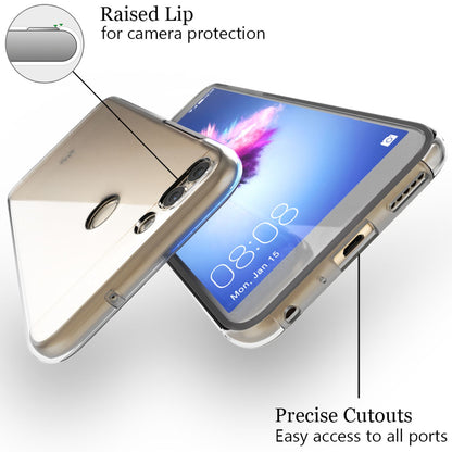 NALIA 360 Grad Handy Hülle für Huawei P Smart, Full Cover Case Rundum Bumper