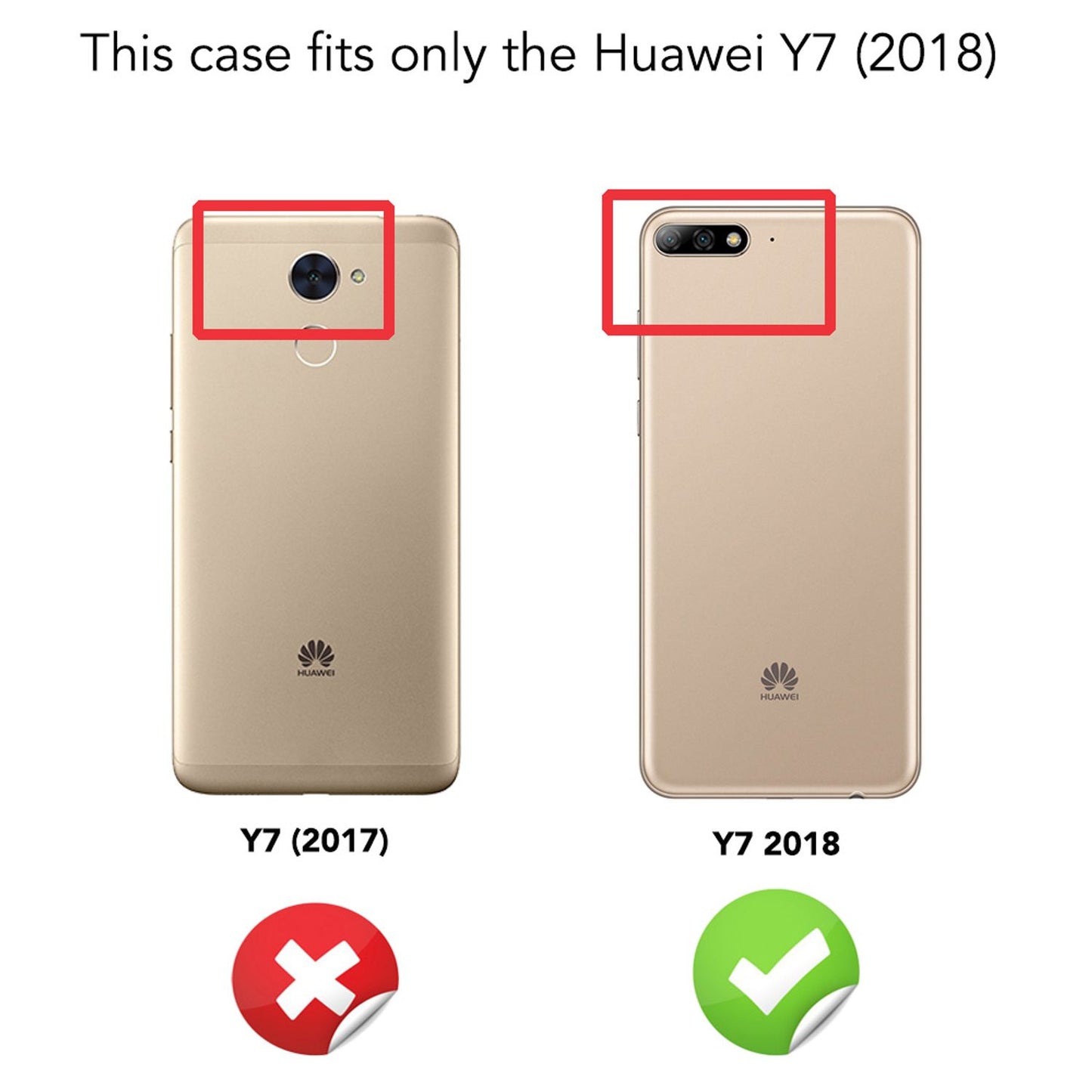 NALIA Handyhülle für Huawei Y7 (2018), Dünne Hard Case Schutz Hülle Slim Cover