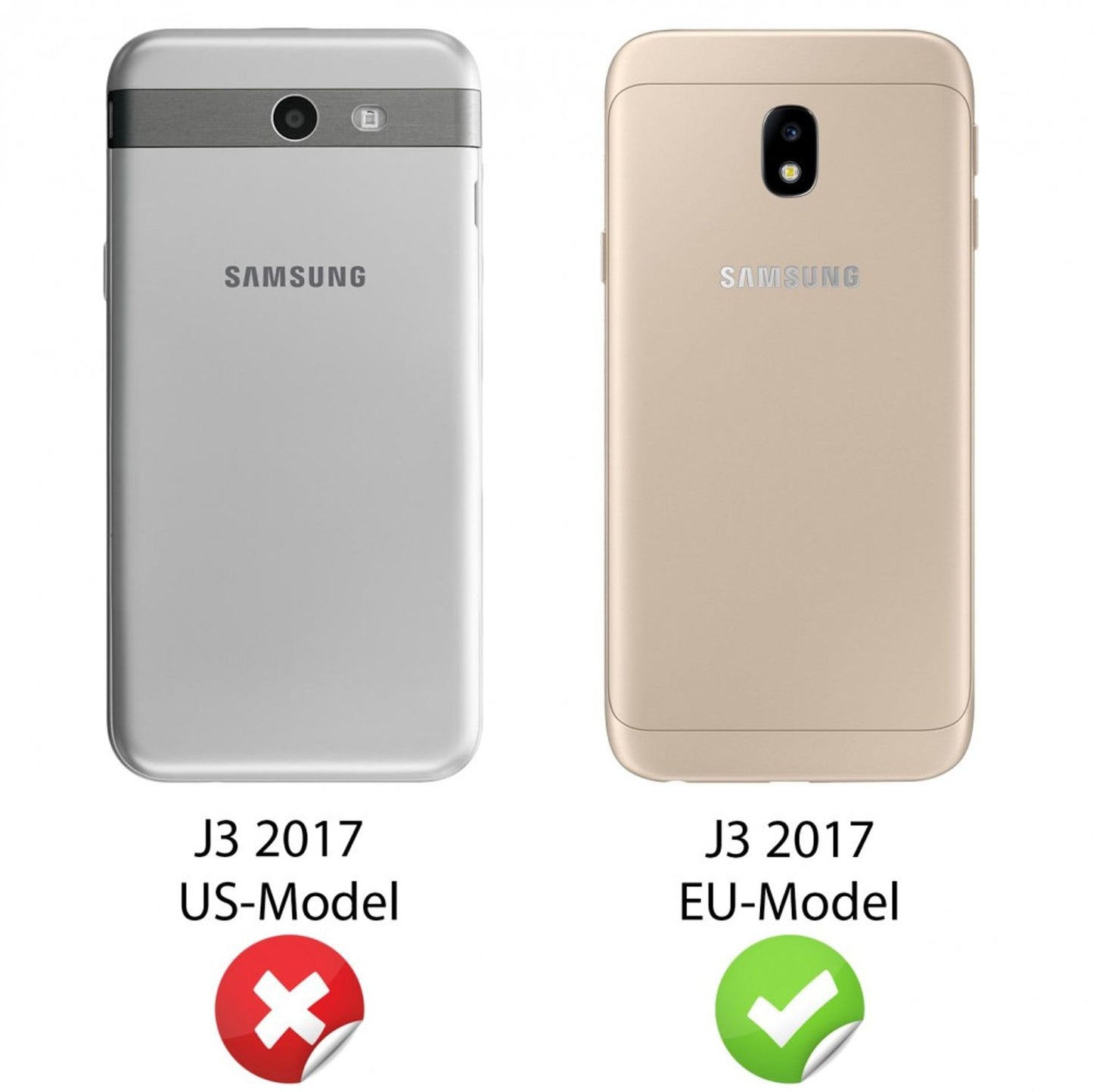 Samsung Galaxy J3 2017 (EU-Modell) 360 Grad Hülle von NALIA, Silikon Full-Cover