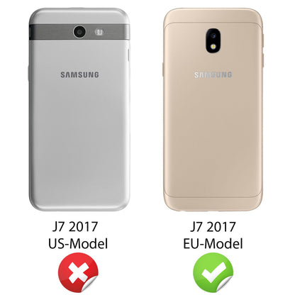Samsung Galaxy J7 2017 Hülle Flipcase von NALIA, Slim Kickstand Handyhülle Flip-Case