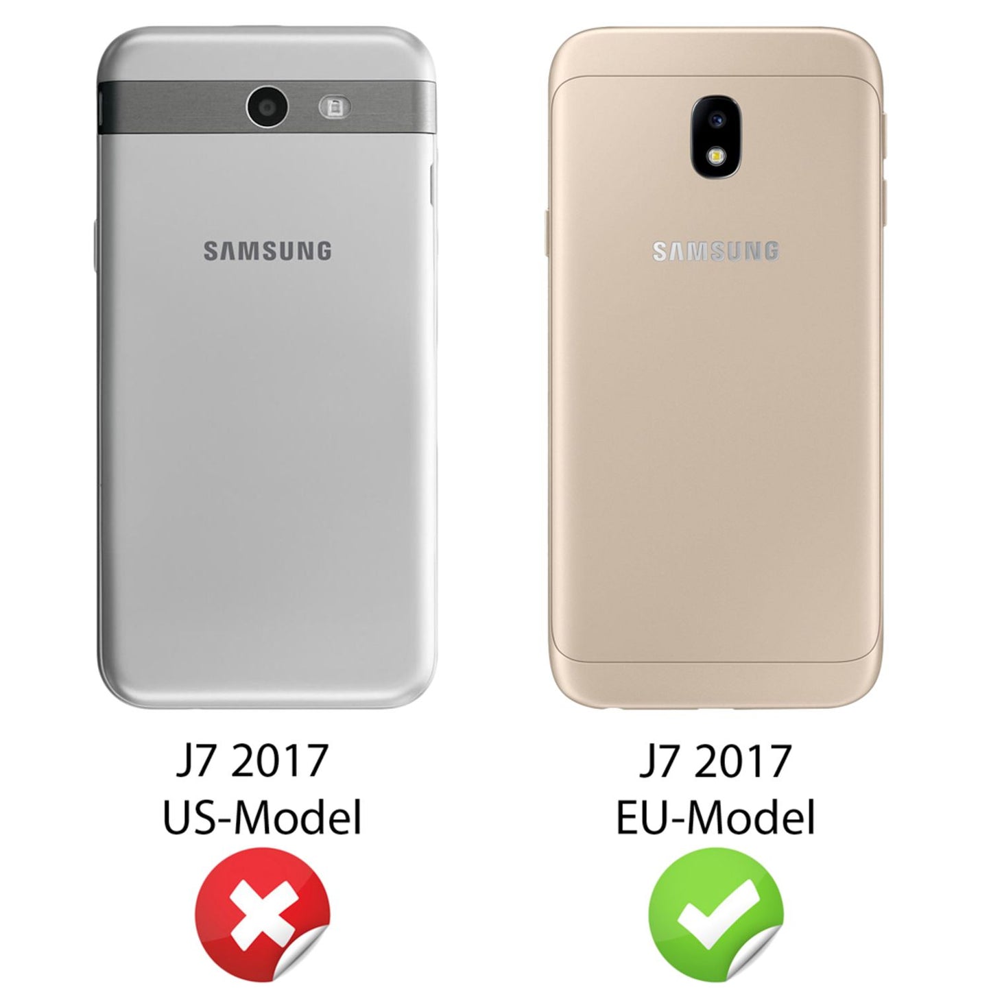 Samsung Galaxy J7 2017 (EU-Modell) 360 Grad Hülle von NALIA, Silikon Full-Cover