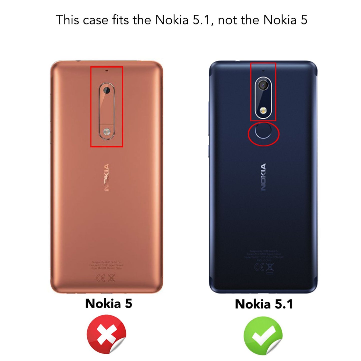 NALIA Hülle Handyhülle für Nokia 5.1 (2018), Ultra-Slim Silikon Case Cover Etui