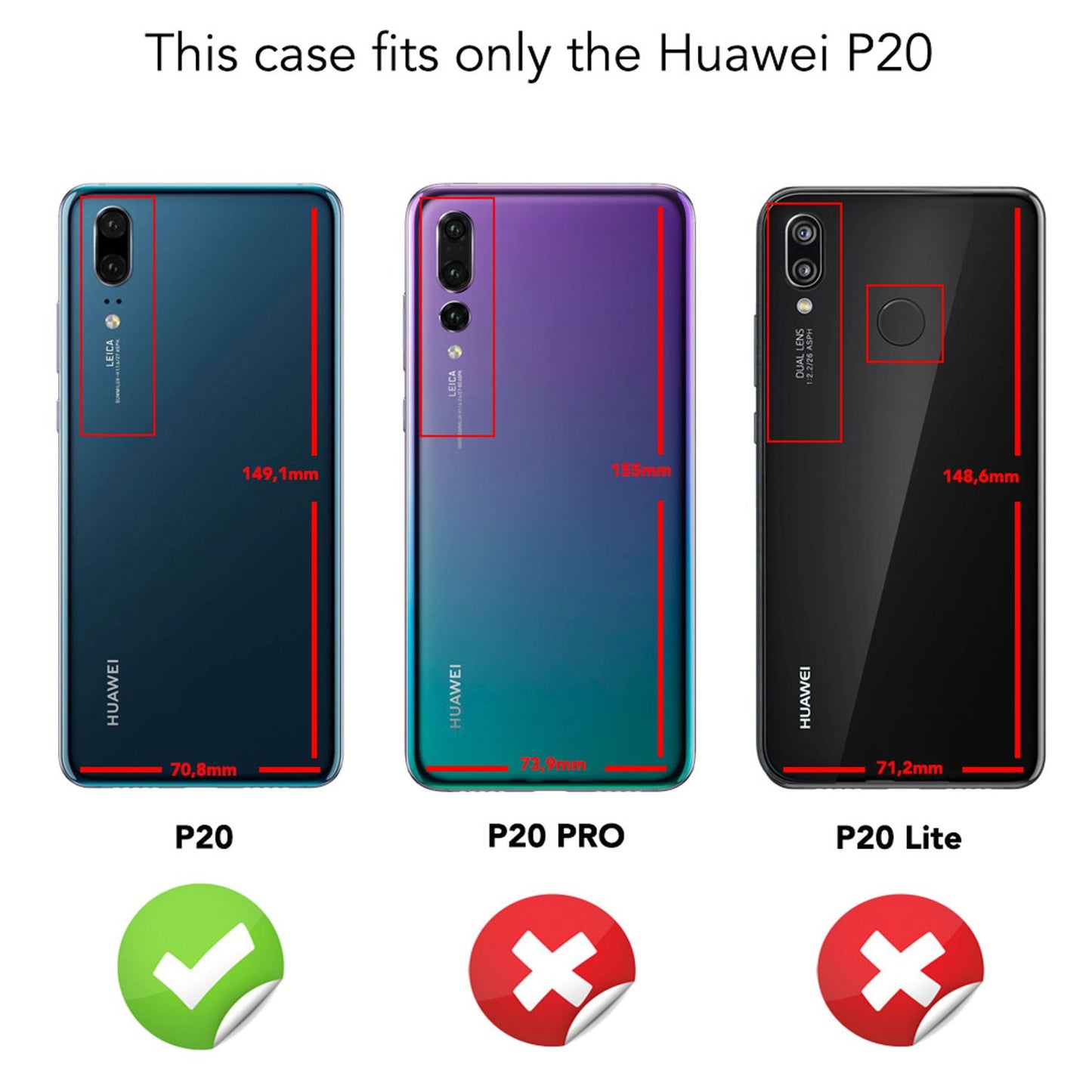 Huawei P20 Hülle 360 Grad Handyhülle mit Displayschutz von NALIA, 360° Cover Case
