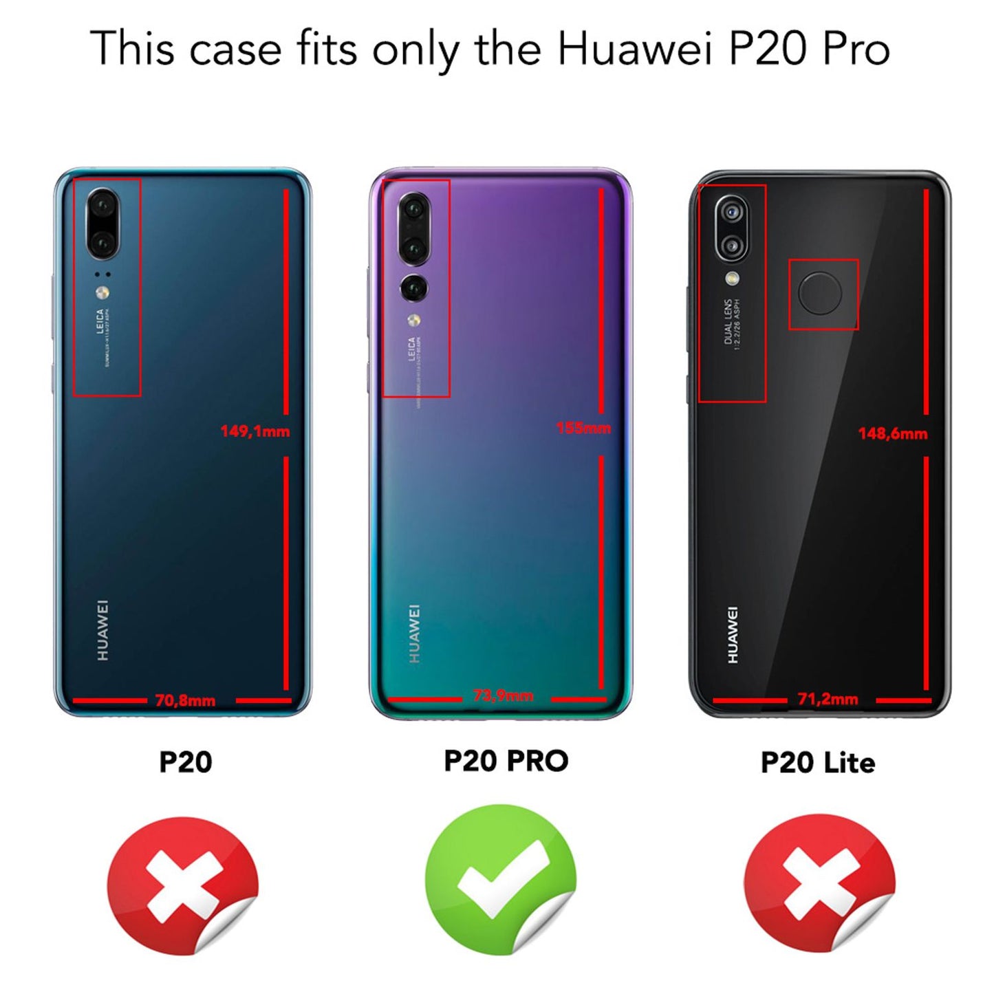 NALIA 360° Handy Hülle für Huawei P20 Pro, Rundum Cover Etui Schutz Tasche Case