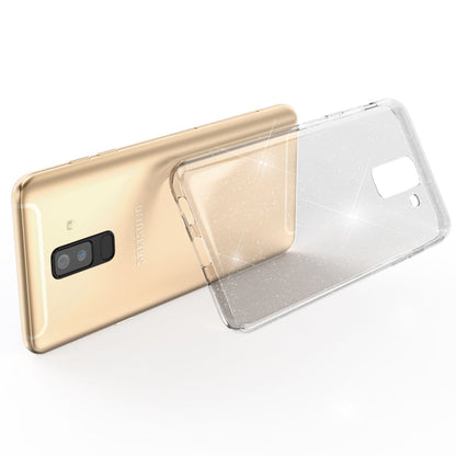 NALIA Glitter Hülle kompatibel mit Samsung Galaxy A6 Plus, Glitzer Silikon Case