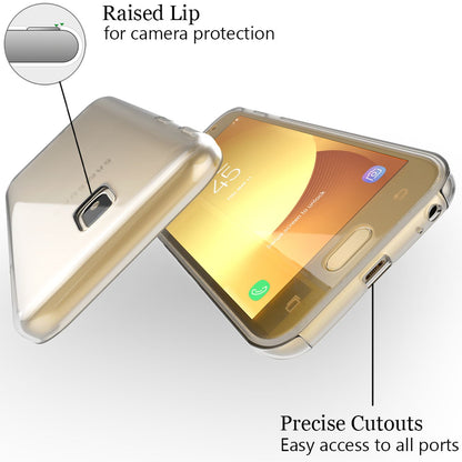 NALIA 360 Grad Handy Hülle für Samsung Galaxy J5 2017, Full Cover Case Bumper