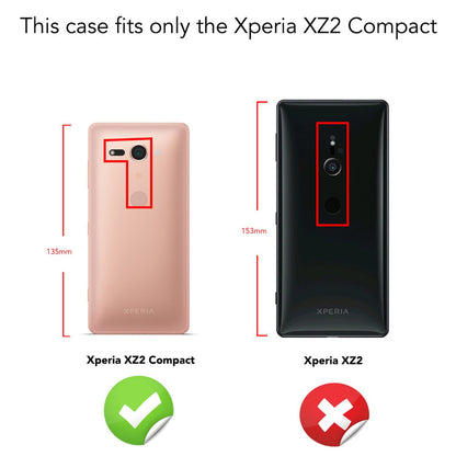 Sony Xperia XZ2 Compact Handy Hülle von NALIA, Silikon Case Cover Transparent
