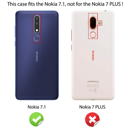 NALIA Handy Hülle für Nokia 7.1 (2018), Dünnes Silikon Case Cover Bumper Etui
