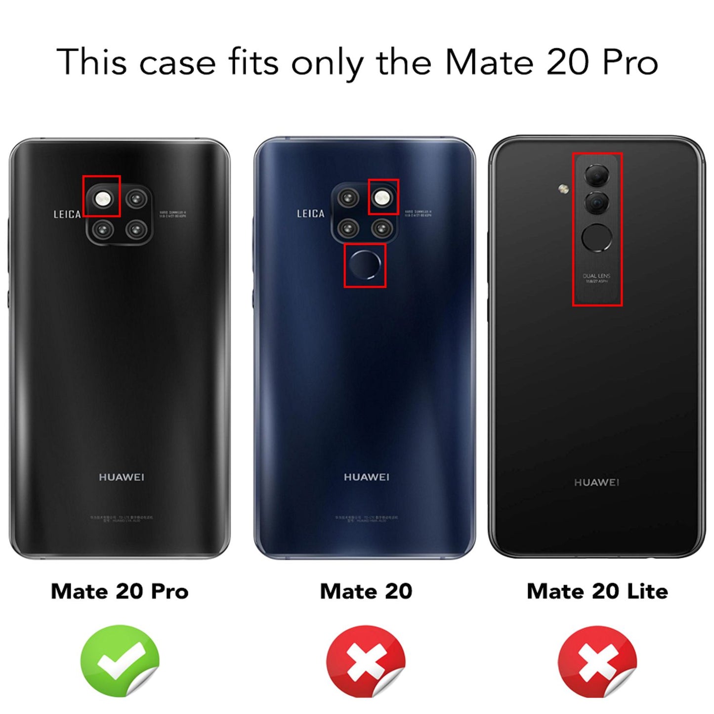 NALIA Leder Look Handy Hülle für Huawei Mate 20 Pro, Slim Silikon Case Cover