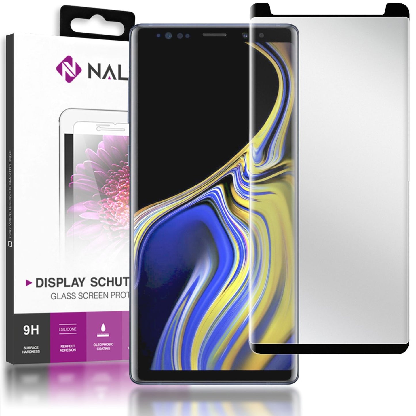 NALIA Sicht Schutzglas für Samsung Galaxy Note 9, Anti Spy Blickschutz Glas