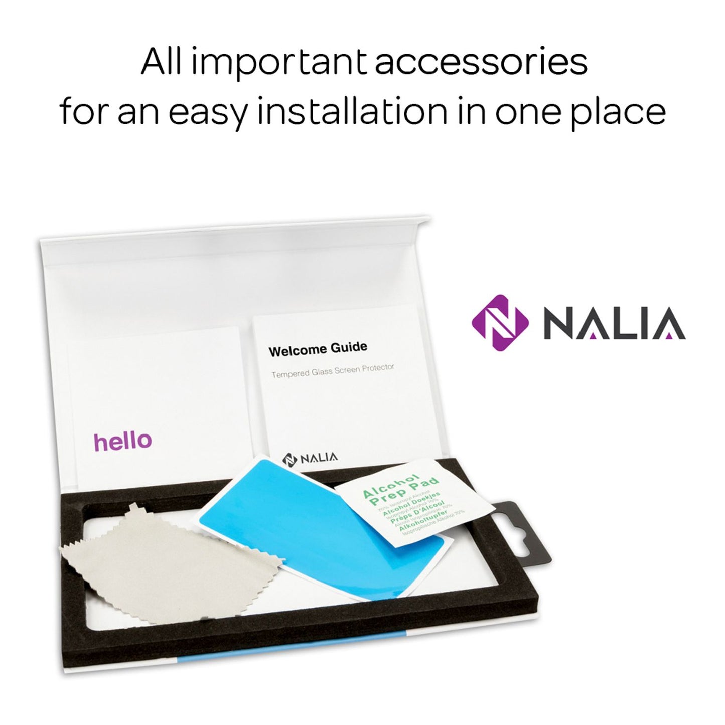 NALIA (2-Pack) Schutzglas für Nokia 6.2 Glas, 9H Full-Cover Screen Displayschutz