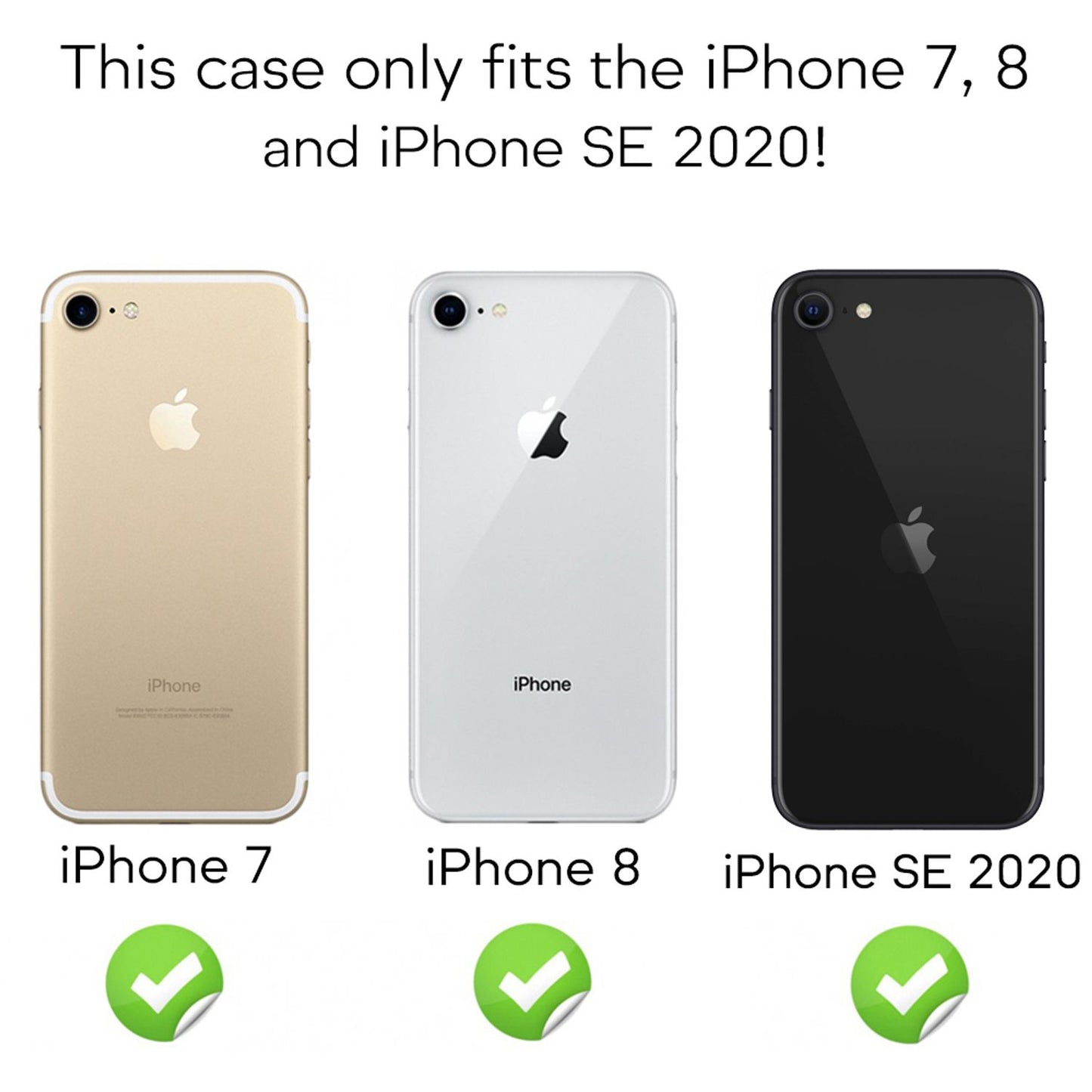 NALIA Handy Hülle für iPhone SE 2020 / 8 / 7, Glitzer Case Muster Cover Schutz