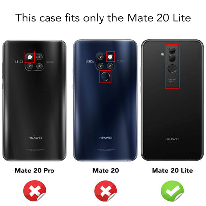 NALIA 360 Grad Handy Hülle für Huawei Mate20 lite, Full Cover & Glas vorne Case