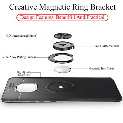NALIA Ring Hülle für Huawei Mate20 Pro, Magnetische Handyhülle für KFZ Halterung