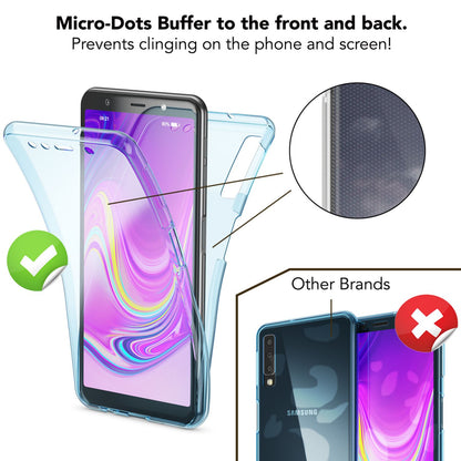 NALIA 360 Grad Hülle für Samsung Galaxy A7 2018, Full Cover Handy Schutzhülle
