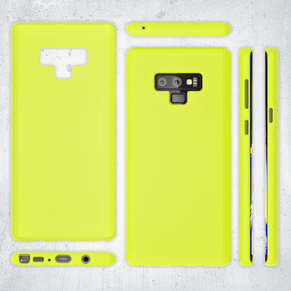 NALIA Handy Hülle für Samsung Galaxy Note 9, Ultra Slim Silikon Neon Case Cover