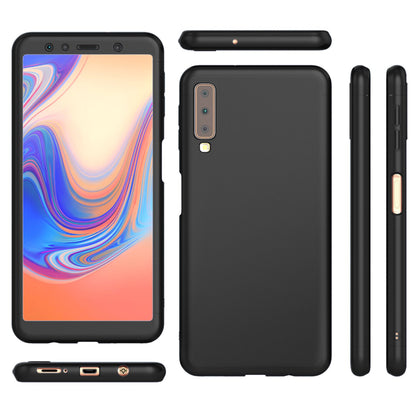 NALIA 360 Grad Handy Hülle für Samsung Galaxy A7 2018, Full Cover Case & Glas