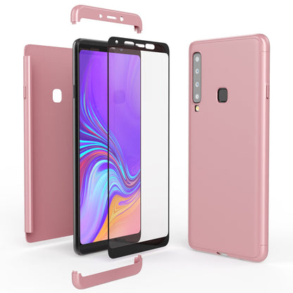 NALIA 360 Grad Handy Hülle für Samsung Galaxy A9 2018, Full Cover Case mit Glas