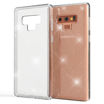 NALIA Glitter Hülle kompatibel mit Samsung Galaxy Note 9, Glitzer Case Cover