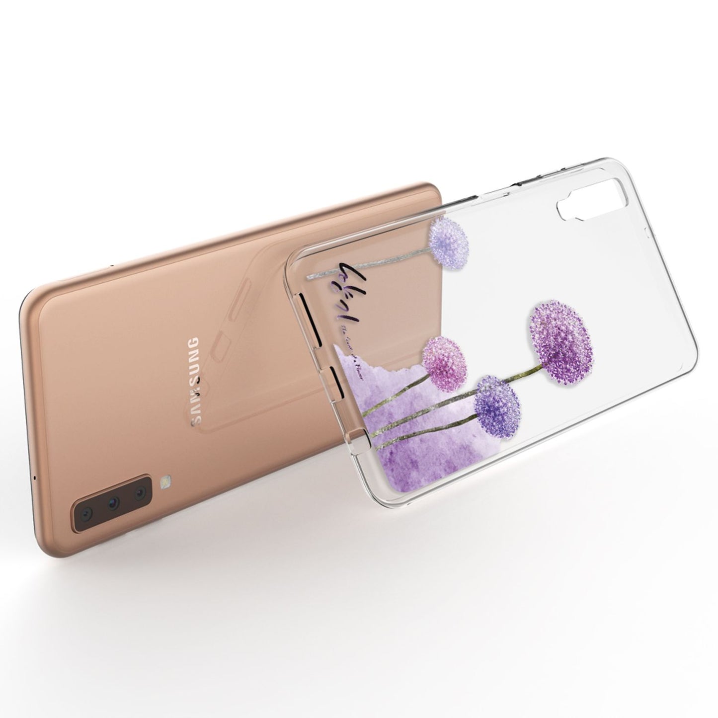 NALIA Hülle für Samsung Galaxy A7 2018, Motiv Schutzhülle Silikon Cover Case