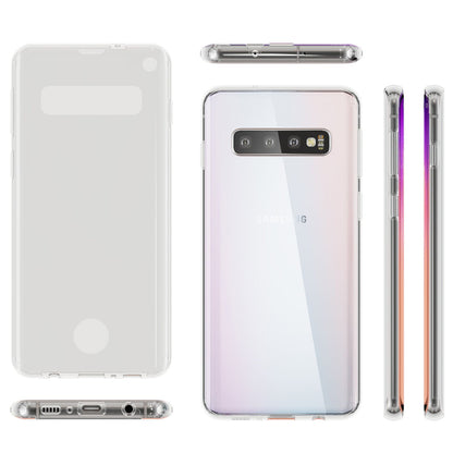 NALIA 360 Grad Hülle für Samsung Galaxy S10, Full Cover Silikon Case Transparent