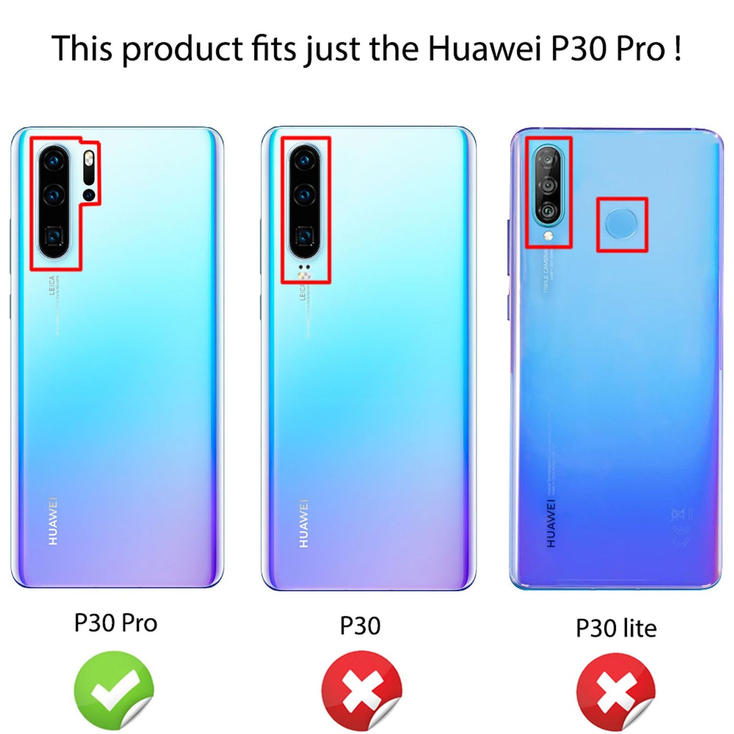 NALIA Hülle für Huawei P30 Pro, Motiv Handyhülle Slim Silikon Case Schutzhülle