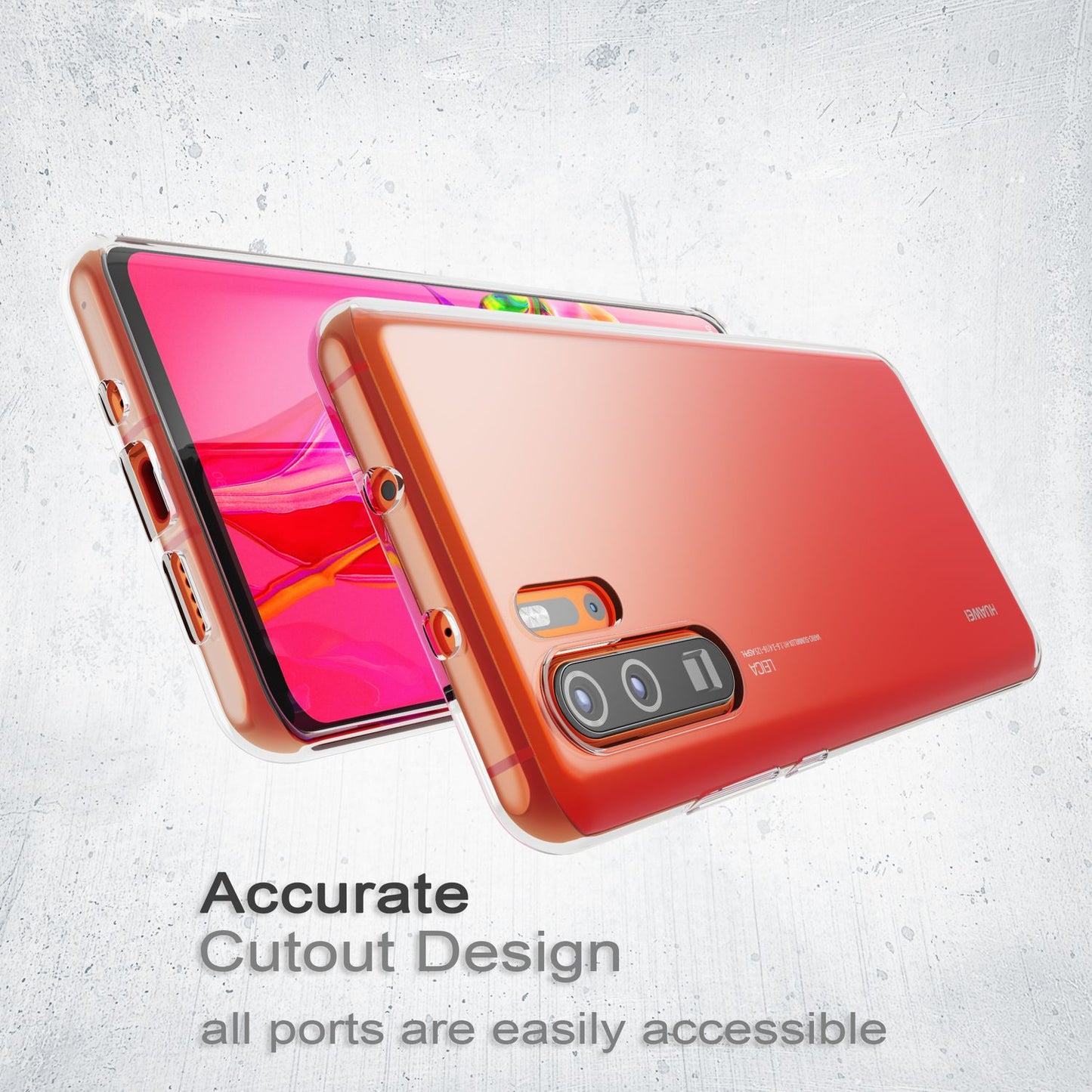 NALIA Hülle für Huawei P30 Pro, Motiv Handyhülle Slim Silikon Case Crystal Cover