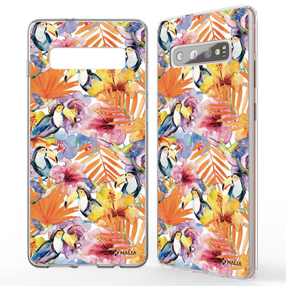 NALIA Handy Hülle für Samsung Galaxy S10 Plus, Silikon Hülle Motiv Case Cover