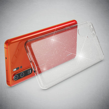 NALIA Glitter Hülle kompatibel mit Huawei P30 Pro, Glitzer Silikon Case Cover